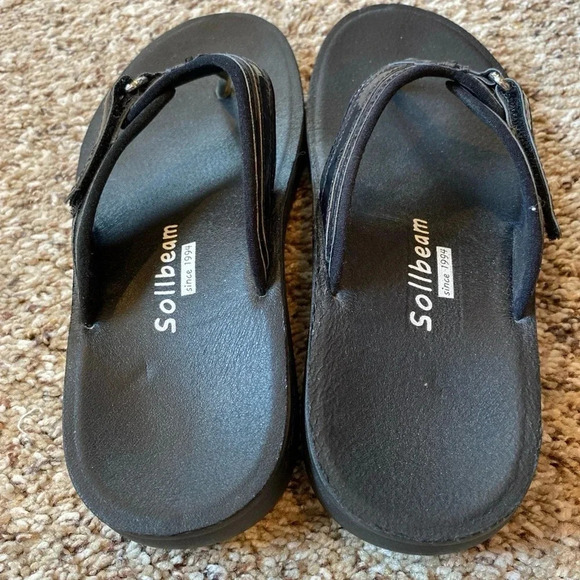 Sollbeam Flip Flop Sandals Black Size 37 - Picture 3 of 6